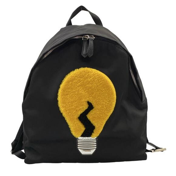 Fendi Backpack 7VZ016 Black Yellow Silver main image 5